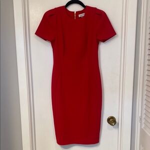 Calvin Klein Red Midi Dress